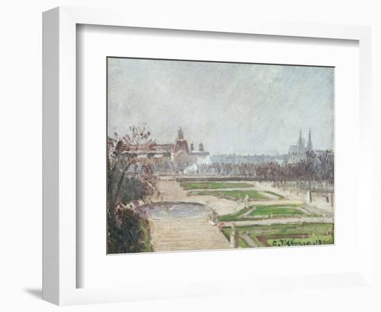 The Tuileries Gardens and the Louvre-Camille Pissarro-Framed Premium Giclee Print