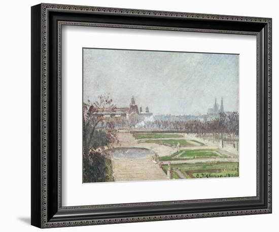 The Tuileries Gardens and the Louvre-Camille Pissarro-Framed Premium Giclee Print