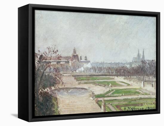 The Tuileries Gardens and the Louvre-Camille Pissarro-Framed Premier Image Canvas