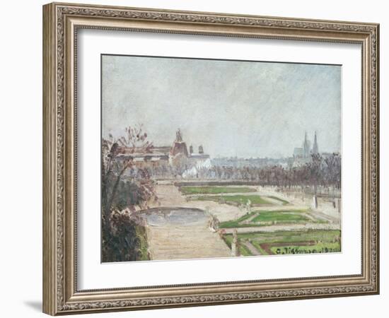 The Tuileries Gardens and the Louvre-Camille Pissarro-Framed Giclee Print