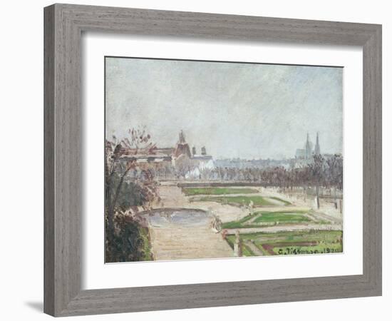 The Tuileries Gardens and the Louvre-Camille Pissarro-Framed Giclee Print