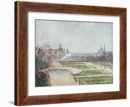 The Tuileries Gardens and the Louvre-Camille Pissarro-Framed Giclee Print