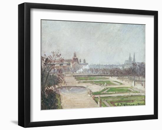 The Tuileries Gardens and the Louvre-Camille Pissarro-Framed Giclee Print