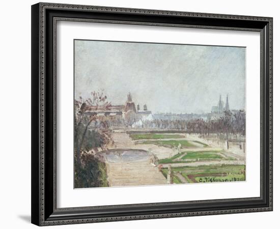 The Tuileries Gardens and the Louvre-Camille Pissarro-Framed Giclee Print