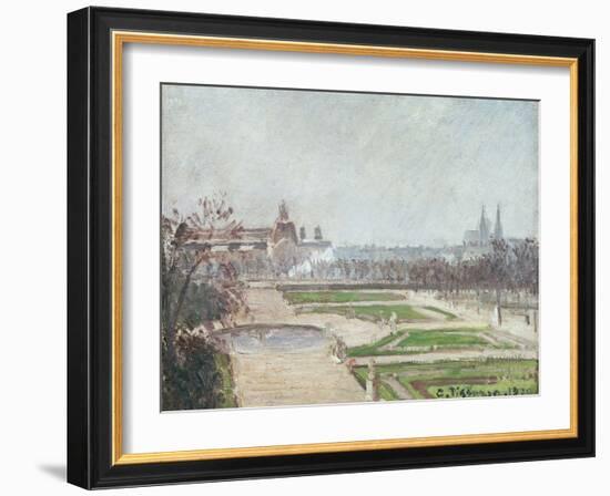 The Tuileries Gardens and the Louvre-Camille Pissarro-Framed Giclee Print