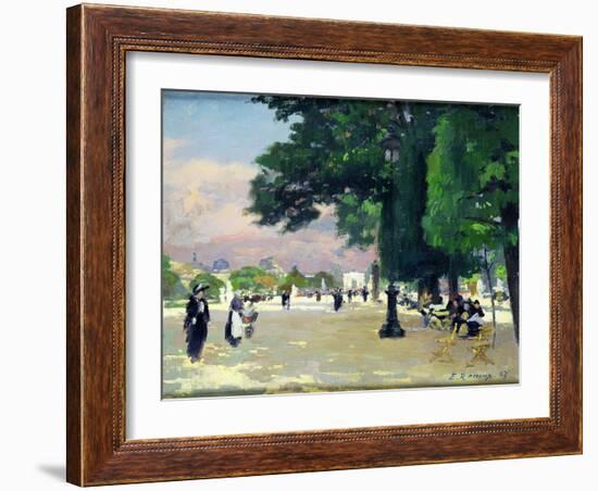 The Tuileries-Jules Ernest Renoux-Framed Giclee Print