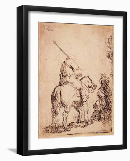 The Turbaned Soldier on Horseback, 1632-Rembrandt van Rijn-Framed Giclee Print