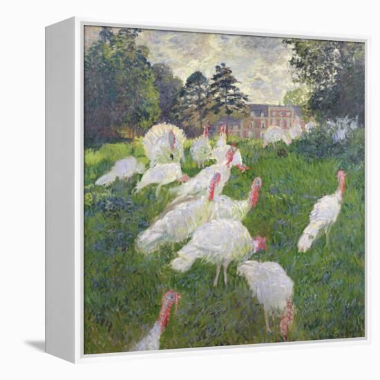 The Turkeys at the Chateau De Rottembourg, Montgeron, 1877-Claude Monet-Framed Premier Image Canvas