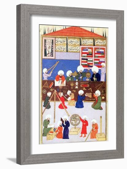 The Turkish Astronomer Takiuddin at His Observatory at Galata, Istanbul, 1581-null-Framed Giclee Print