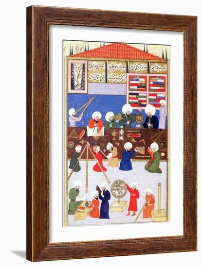 The Turkish Astronomer Takiuddin at His Observatory at Galata, Istanbul, 1581-null-Framed Giclee Print