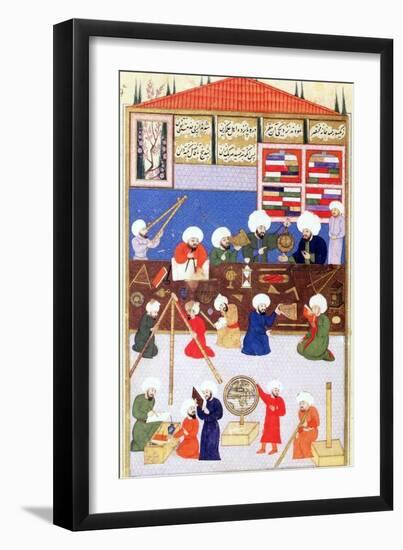 The Turkish Astronomer Takiuddin at His Observatory at Galata, Istanbul, 1581-null-Framed Giclee Print