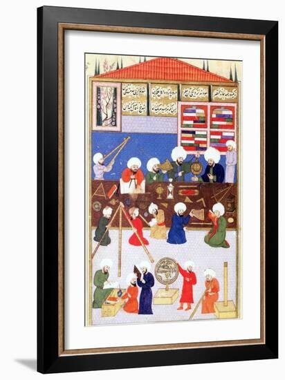 The Turkish Astronomer Takiuddin at His Observatory at Galata, Istanbul, 1581-null-Framed Giclee Print