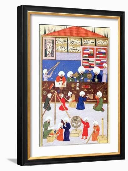The Turkish Astronomer Takiuddin at His Observatory at Galata, Istanbul, 1581-null-Framed Giclee Print