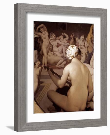 The Turkish Bath, Detail (1862 - Oil on Wood)-Jean Auguste Dominique Ingres-Framed Giclee Print