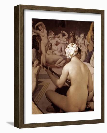 The Turkish Bath, Detail (1862 - Oil on Wood)-Jean Auguste Dominique Ingres-Framed Giclee Print