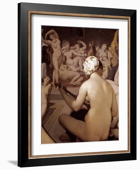 The Turkish Bath, Detail (1862 - Oil on Wood)-Jean Auguste Dominique Ingres-Framed Giclee Print