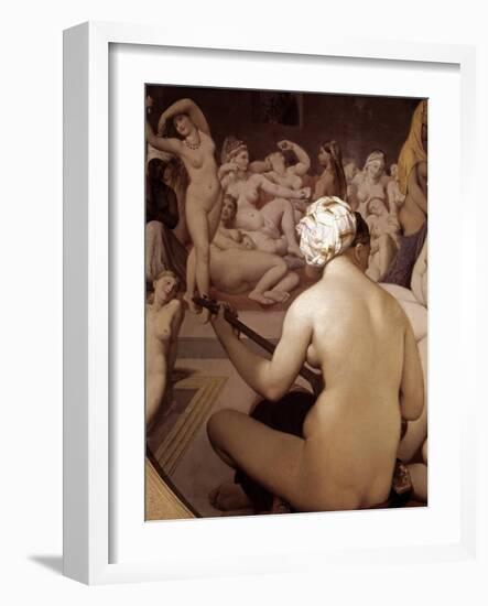 The Turkish Bath, Detail (1862 - Oil on Wood)-Jean Auguste Dominique Ingres-Framed Giclee Print