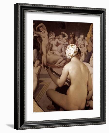 The Turkish Bath, Detail (1862 - Oil on Wood)-Jean Auguste Dominique Ingres-Framed Giclee Print