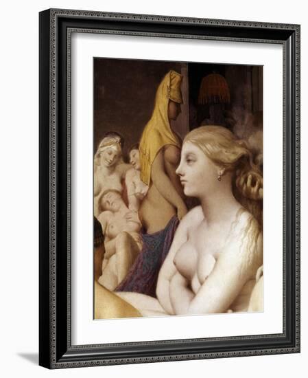 The Turkish Bath, Detail (1862, Oil on Wood)-Jean Auguste Dominique Ingres-Framed Giclee Print