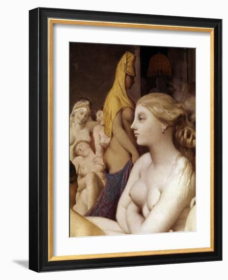 The Turkish Bath, Detail (1862, Oil on Wood)-Jean Auguste Dominique Ingres-Framed Giclee Print
