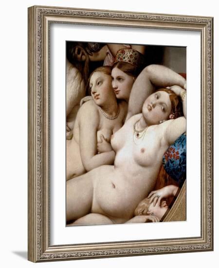 The Turkish Bath, Detail (Oil on Wood, 1862)-Jean Auguste Dominique Ingres-Framed Giclee Print