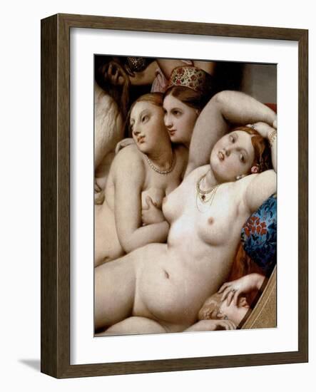 The Turkish Bath, Detail (Oil on Wood, 1862)-Jean Auguste Dominique Ingres-Framed Giclee Print