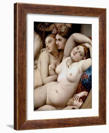 The Turkish Bath, Detail (Oil on Wood, 1862)-Jean Auguste Dominique Ingres-Framed Giclee Print