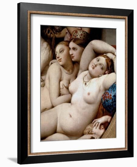 The Turkish Bath, Detail (Oil on Wood, 1862)-Jean Auguste Dominique Ingres-Framed Giclee Print