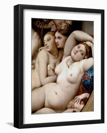 The Turkish Bath, Detail (Oil on Wood, 1862)-Jean Auguste Dominique Ingres-Framed Giclee Print