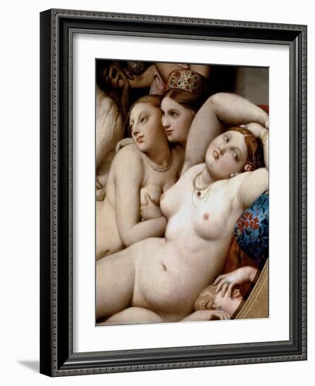 The Turkish Bath, Detail (Oil on Wood, 1862)-Jean Auguste Dominique Ingres-Framed Giclee Print