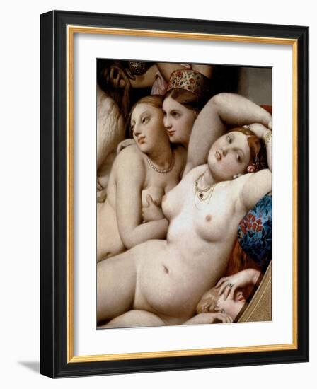 The Turkish Bath, Detail (Oil on Wood, 1862)-Jean Auguste Dominique Ingres-Framed Giclee Print