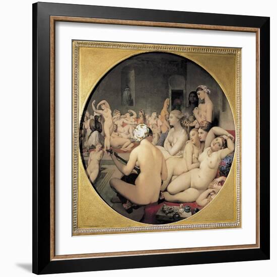 The Turkish Bath-Jean-Auguste-Dominique Ingres-Framed Art Print