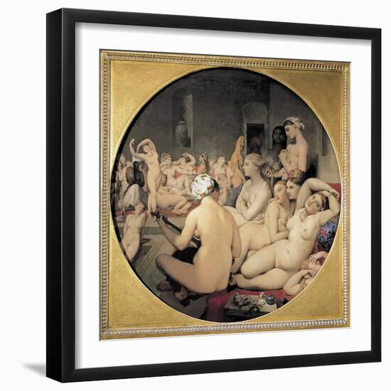 The Turkish Bath-Jean-Auguste-Dominique Ingres-Framed Art Print