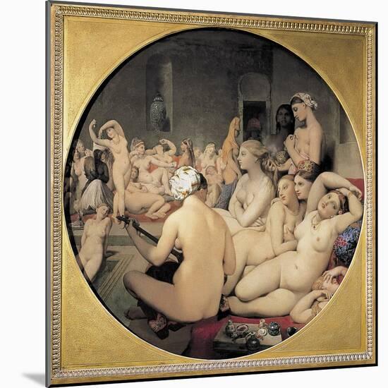 The Turkish Bath-Jean-Auguste-Dominique Ingres-Mounted Art Print