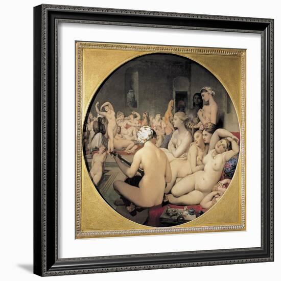 The Turkish Bath-Jean-Auguste-Dominique Ingres-Framed Art Print