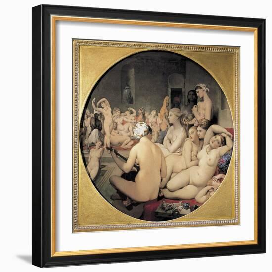 The Turkish Bath-Jean-Auguste-Dominique Ingres-Framed Art Print