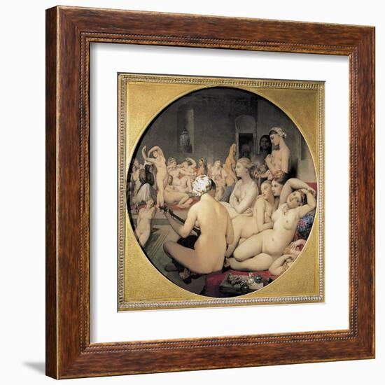 The Turkish Bath-Jean-Auguste-Dominique Ingres-Framed Art Print