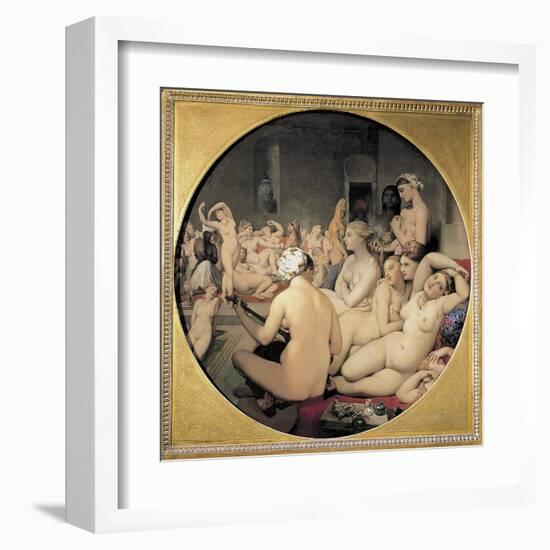 The Turkish Bath-Jean-Auguste-Dominique Ingres-Framed Art Print