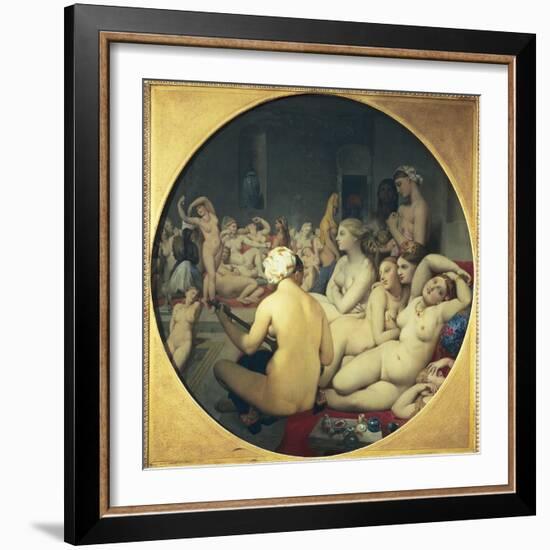 The Turkish Bath-Jean-Auguste-Dominique Ingres-Framed Art Print