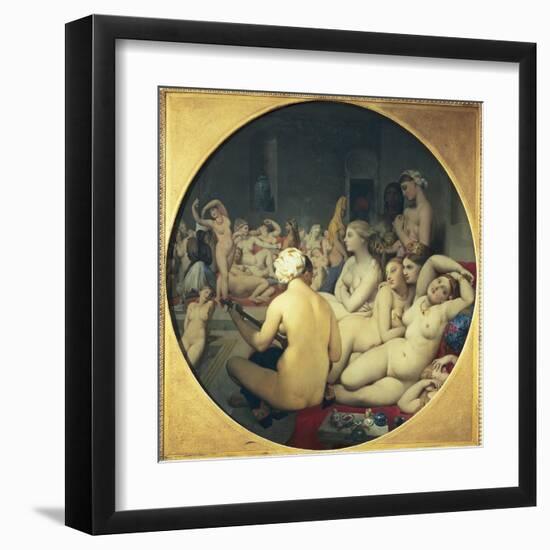 The Turkish Bath-Jean-Auguste-Dominique Ingres-Framed Art Print