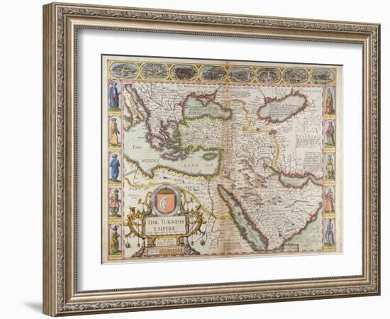 The Turkish Empire, from 'A Prospect of the Most Famous Parts of the World'-John Speed-Framed Giclee Print