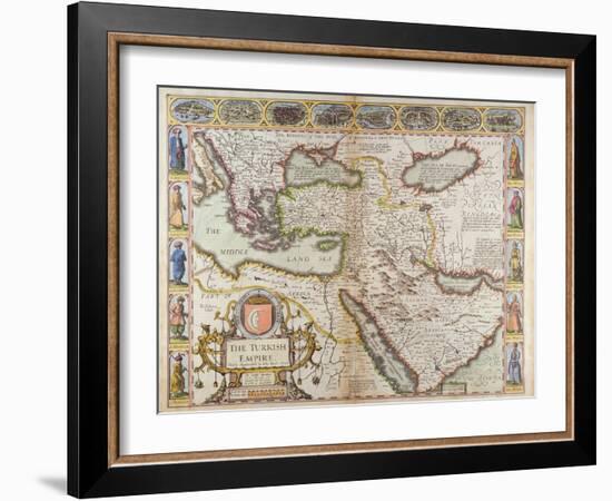 The Turkish Empire, from 'A Prospect of the Most Famous Parts of the World'-John Speed-Framed Giclee Print