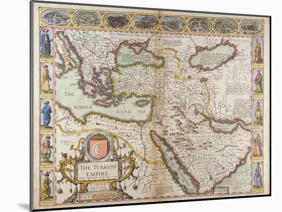 The Turkish Empire, from 'A Prospect of the Most Famous Parts of the World'-John Speed-Mounted Giclee Print