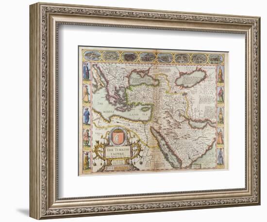 The Turkish Empire, from 'A Prospect of the Most Famous Parts of the World'-John Speed-Framed Giclee Print