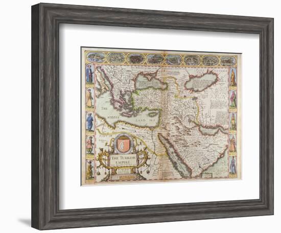 The Turkish Empire, from 'A Prospect of the Most Famous Parts of the World'-John Speed-Framed Giclee Print