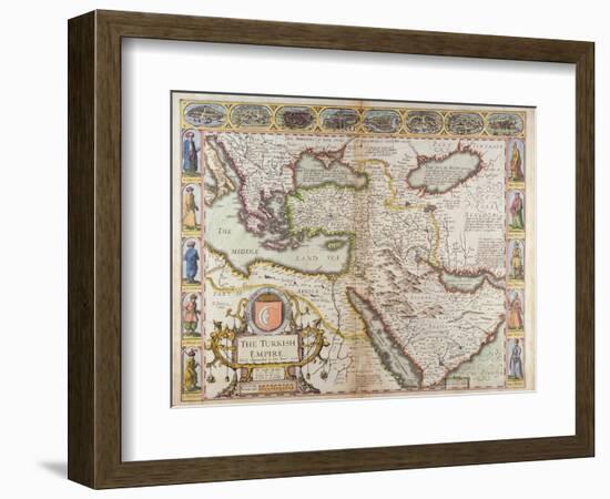 The Turkish Empire, from 'A Prospect of the Most Famous Parts of the World'-John Speed-Framed Giclee Print