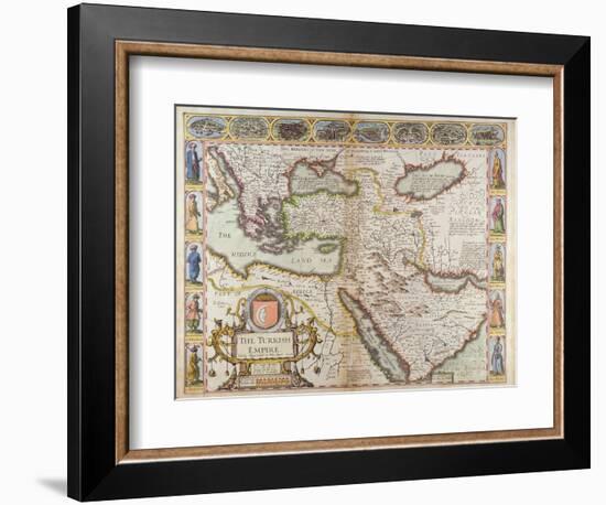 The Turkish Empire, from 'A Prospect of the Most Famous Parts of the World'-John Speed-Framed Giclee Print