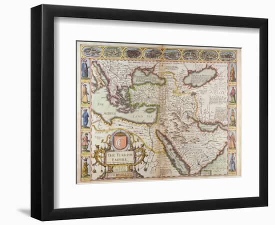 The Turkish Empire, from 'A Prospect of the Most Famous Parts of the World'-John Speed-Framed Giclee Print