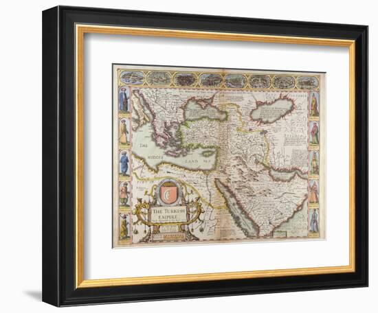 The Turkish Empire, from 'A Prospect of the Most Famous Parts of the World'-John Speed-Framed Giclee Print