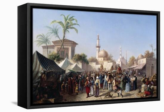 The Turkish Market-Rudolf von Alt-Framed Premier Image Canvas